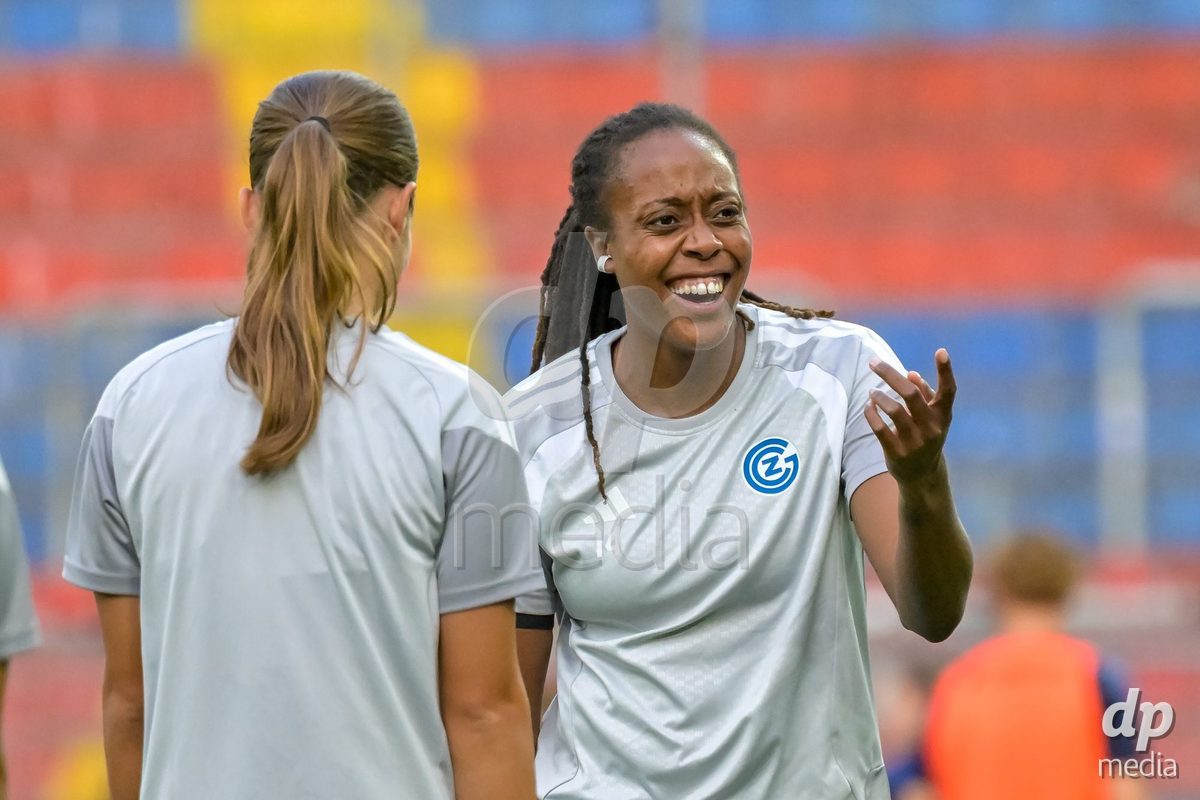 BASEL, SWITZERLAND - September 9: Paige Bailey-Gayle of GC Frauenfussball before the AXA Women's Super League match between FC Basel 1893 and GC Frauenfussball at St. Jakob-Park on September 9, 2026 in Basel, Switzerland.