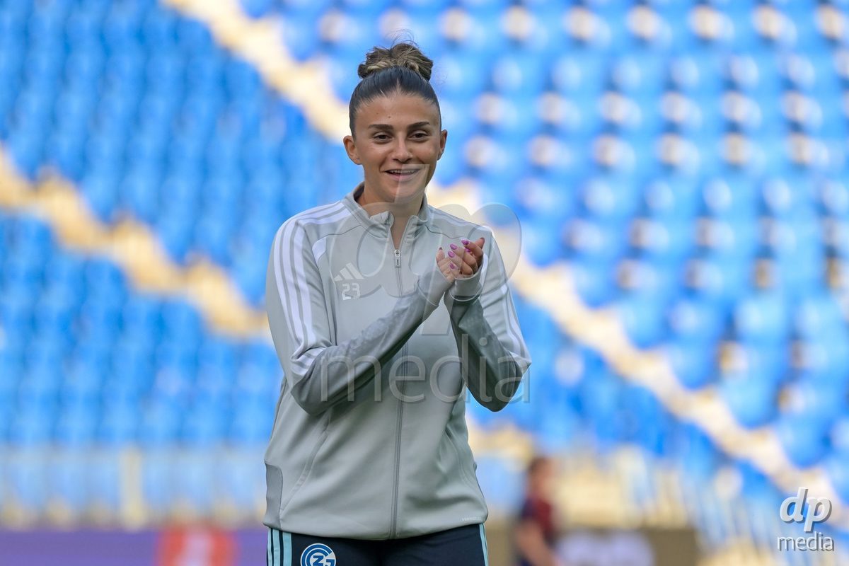 BASEL, SWITZERLAND - September 9: Viola Avduli of GC Frauenfussball before the AXA Women's Super League match between FC Basel 1893 and GC Frauenfussball at St. Jakob-Park on September 9, 2026 in Basel, Switzerland.