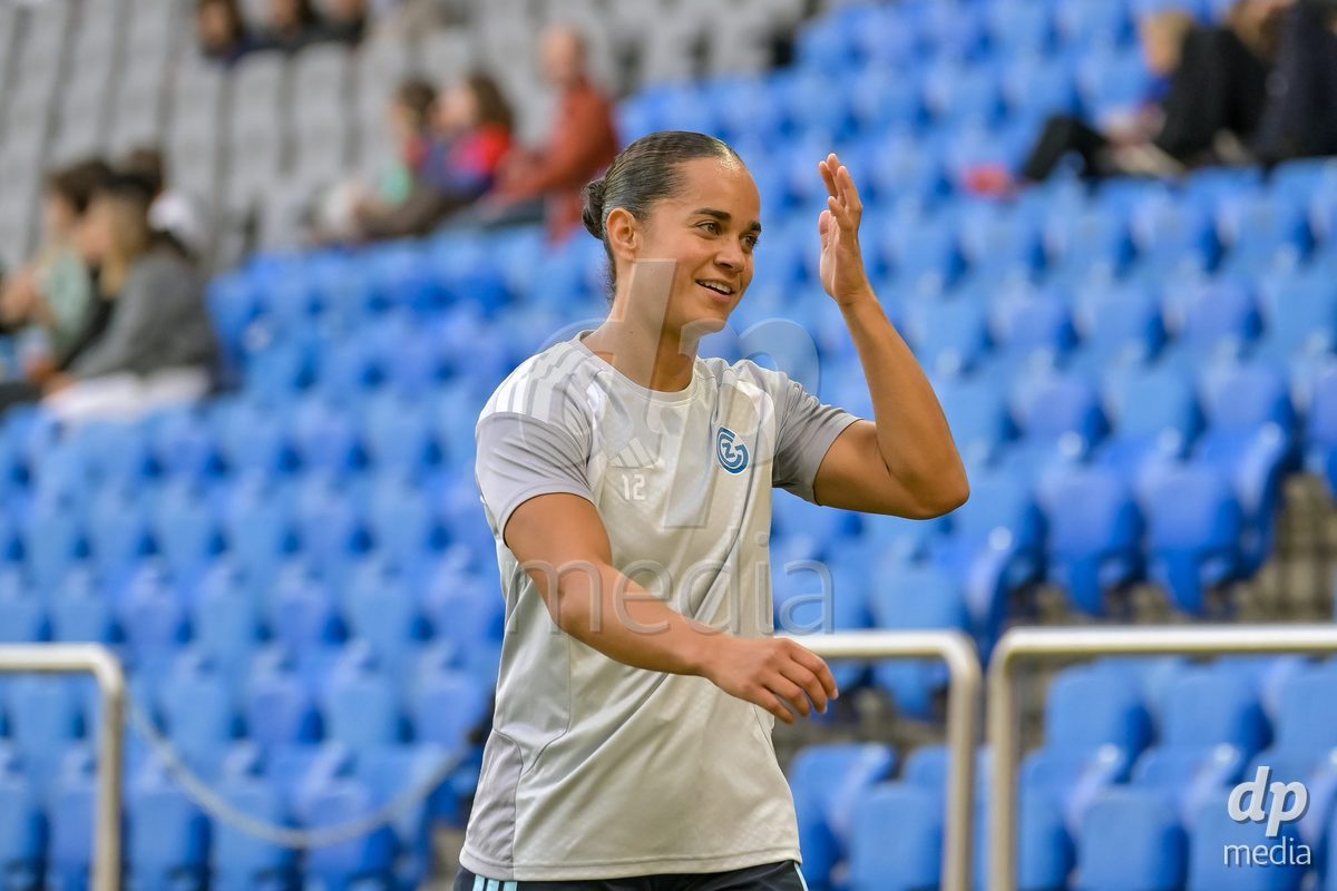 BASEL, SWITZERLAND - September 9: Kayla Mckenna of GC Frauenfussball before the AXA Women's Super League match between FC Basel 1893 and GC Frauenfussball at St. Jakob-Park on September 9, 2026 in Basel, Switzerland.