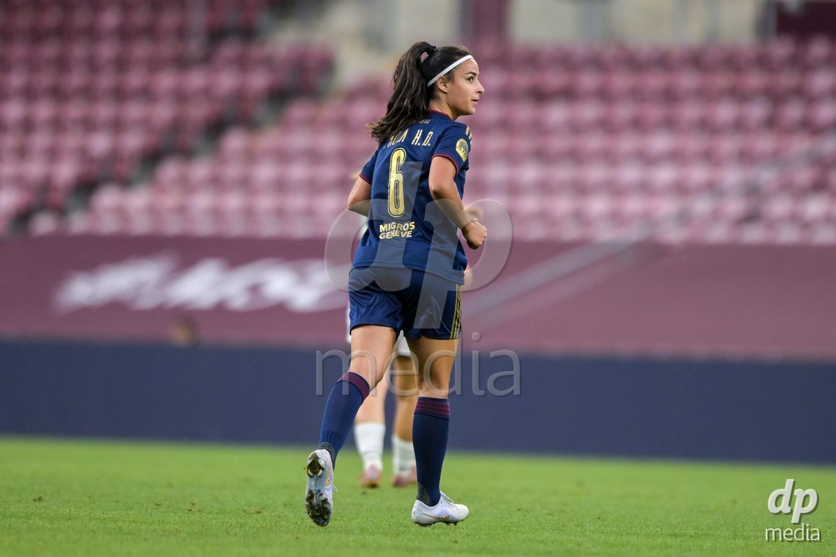 GENEVA, SWITZERLDAND - September 9: Paola Hernández  of Servette during the AXA Women's Super League match between Servette FC Chenois Feminin and FC Yverdon Women at Stade de Geneve on September 9,2026 in Geneva, Switzerland
