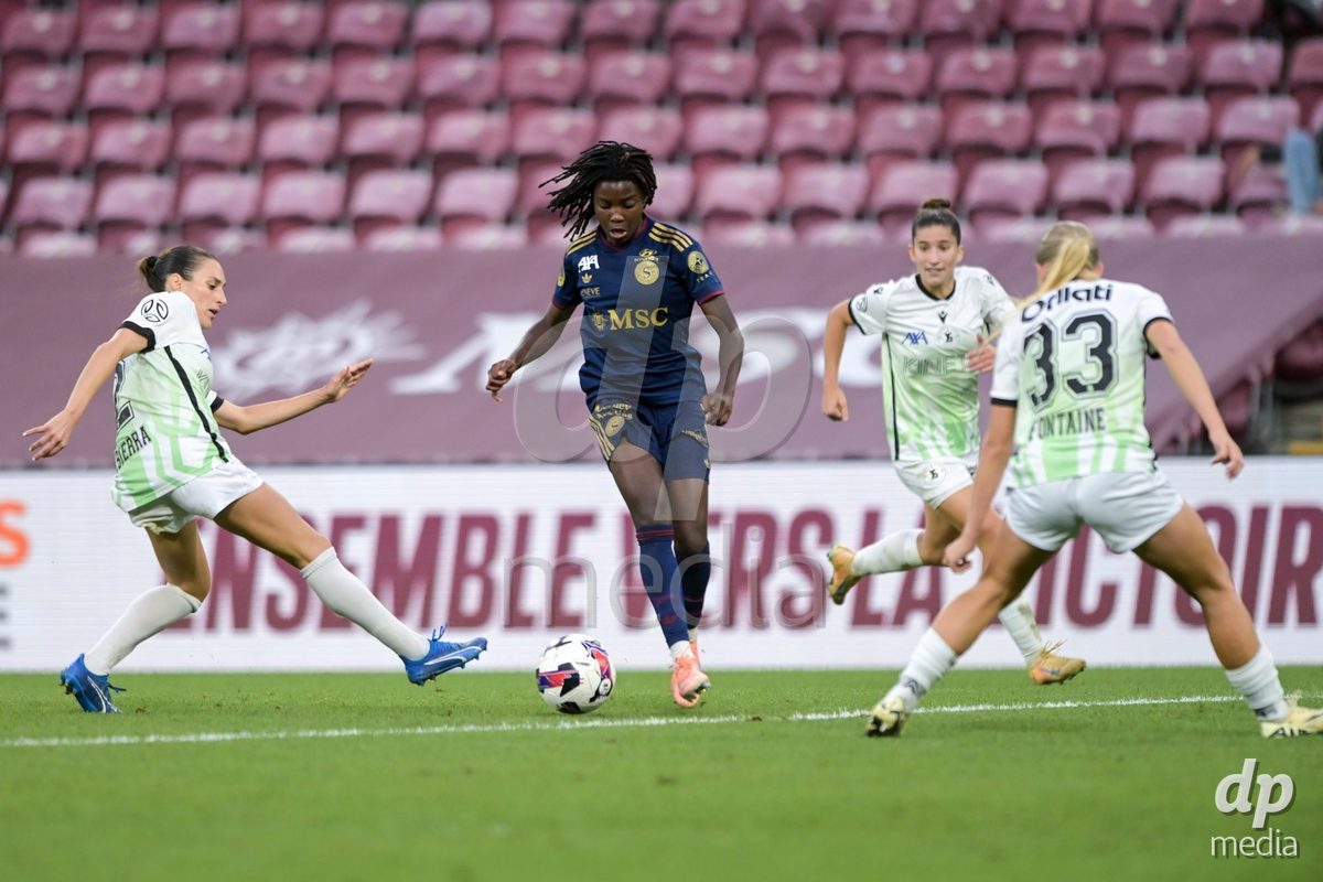 GENEVA, SWITZERLDAND - September 9: Garance Nein of Servette during the AXA Women's Super League match between Servette FC Chenois Feminin and FC Yverdon Women at Stade de Geneve on September 9,2026 in Geneva, Switzerland