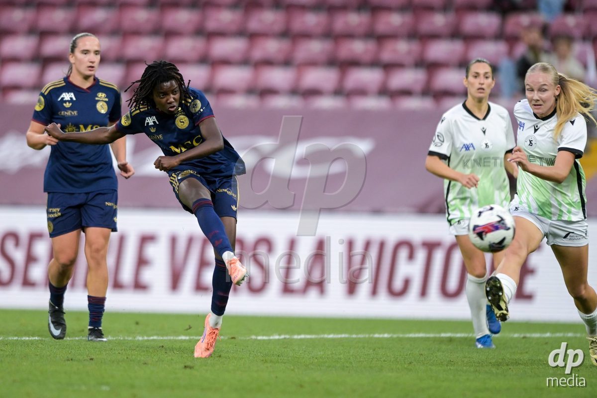 GENEVA, SWITZERLDAND - September 9: Garance Nein of Servette during the AXA Women's Super League match between Servette FC Chenois Feminin and FC Yverdon Women at Stade de Geneve on September 9,2026 in Geneva, Switzerland