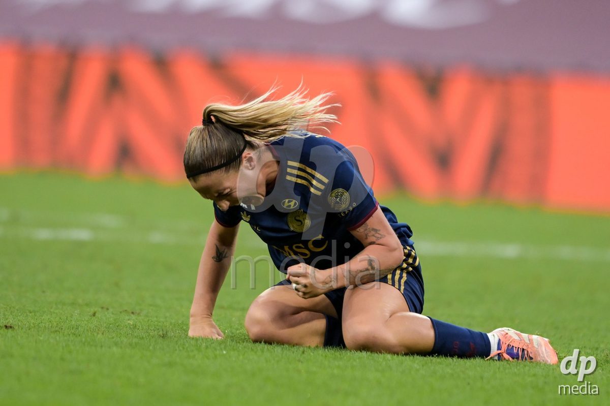 GENEVA, SWITZERLDAND - September 9: Gloria Marinelli of Servette celebrate the 2-2 gol during the AXA Women's Super League match between Servette FC Chenois Feminin and FC Yverdon Women at Stade de Geneve on September 9,2026 in Geneva, Switzerland