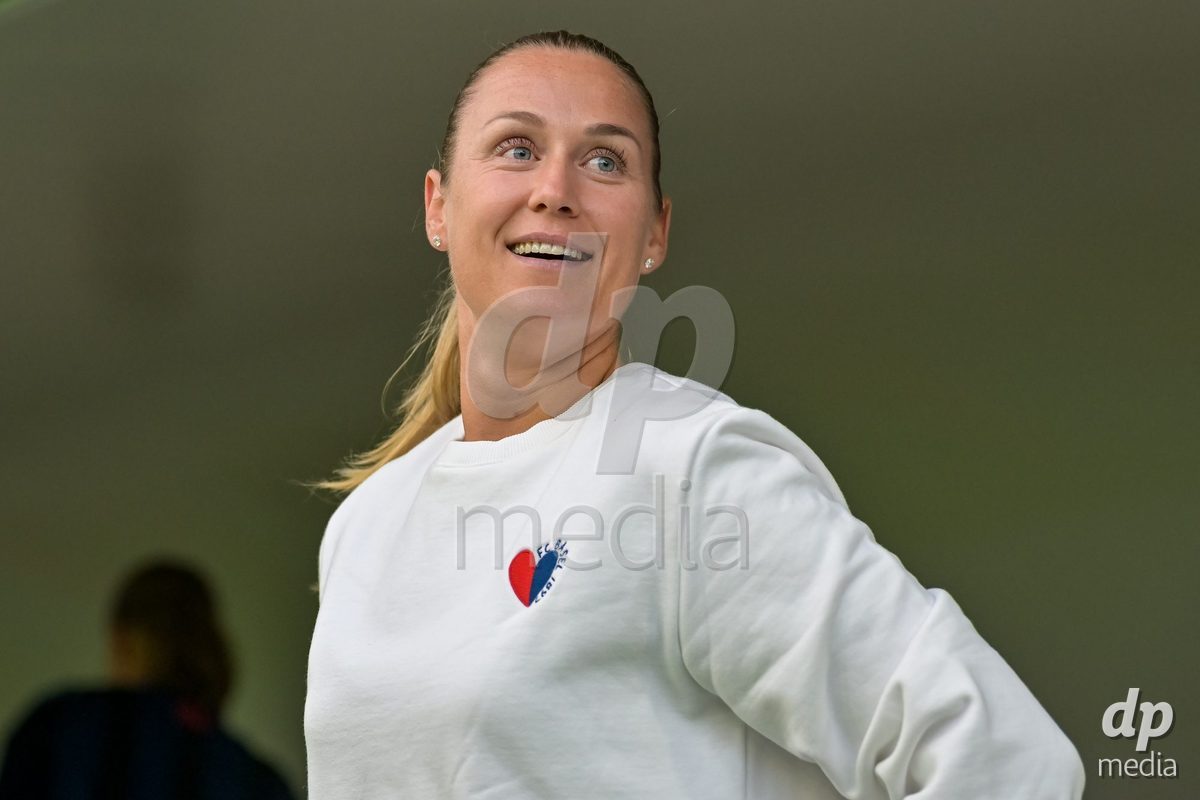 BASEL, SWITZERLAND - September 9: Danique Stein of FC Basel during the AXA Women's Super League match between FC Basel 1893 and GC Frauenfussball at St. Jakob-Park on September 9, 2026 in Basel, Switzerland.