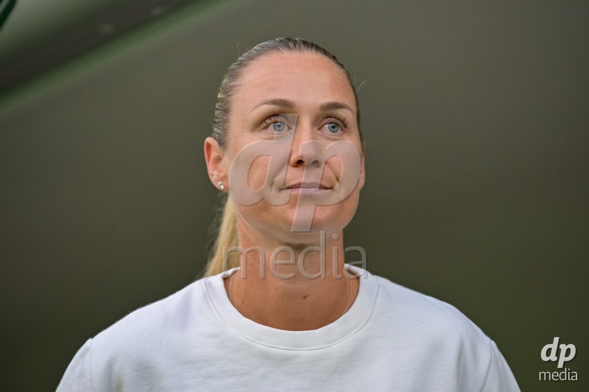 BASEL, SWITZERLAND - September 9: Danique Stein of FC Basel during the AXA Women's Super League match between FC Basel 1893 and GC Frauenfussball at St. Jakob-Park on September 9, 2026 in Basel, Switzerland.