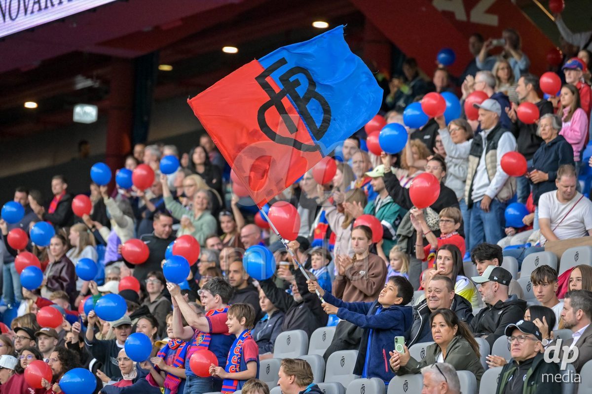 BASEL, SWITZERLAND - September 9: Fans during the AXA Women's Super League match between FC Basel 1893 and GC Frauenfussball at St. Jakob-Park on September 9, 2026 in Basel, Switzerland.
