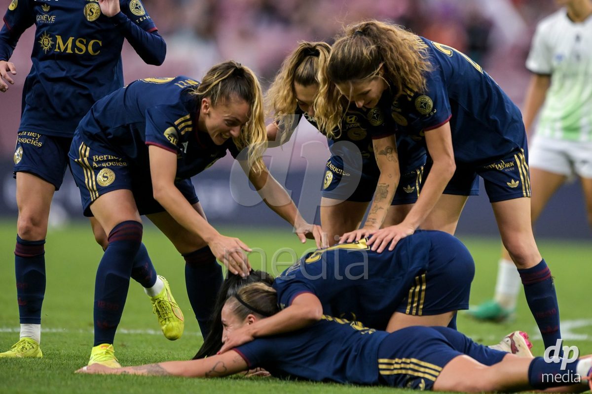GENEVA, SWITZERLDAND - September 9: Gloria Marinelli of Servette celebrate the 3-2 gol during the AXA Women's Super League match between Servette FC Chenois Feminin and FC Yverdon Women at Stade de Geneve on September 9,2026 in Geneva, Switzerland