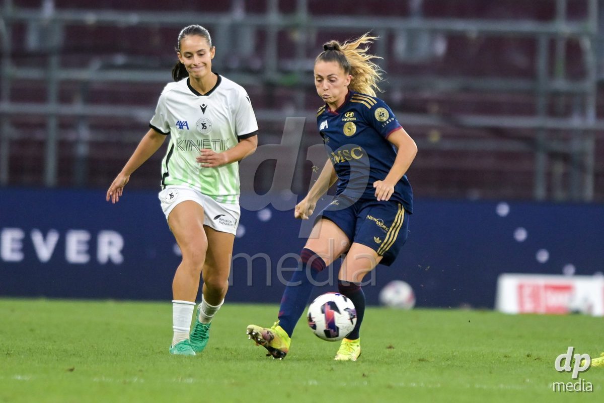 GENEVA, SWITZERLDAND - September 9: Amanda Chaney of Servette during the AXA Women's Super League match between Servette FC Chenois Feminin and FC Yverdon Women at Stade de Geneve on September 9,2026 in Geneva, Switzerland