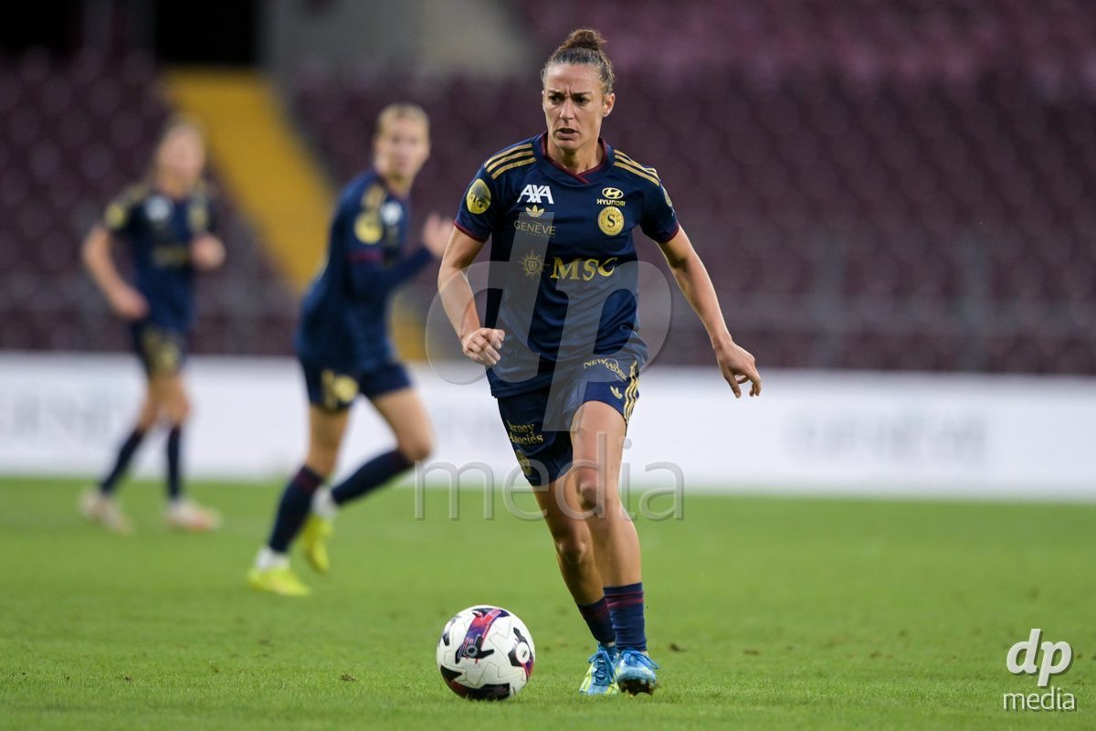 GENEVA, SWITZERLDAND - September 9: Paula Serrano of Servette during the AXA Women's Super League match between Servette FC Chenois Feminin and FC Yverdon Women at Stade de Geneve on September 9,2026 in Geneva, Switzerland