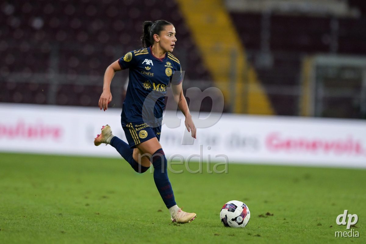 GENEVA, SWITZERLDAND - September 9: Meriame Terchoun of Servette during the AXA Women's Super League match between Servette FC Chenois Feminin and FC Yverdon Women at Stade de Geneve on September 9,2026 in Geneva, Switzerland