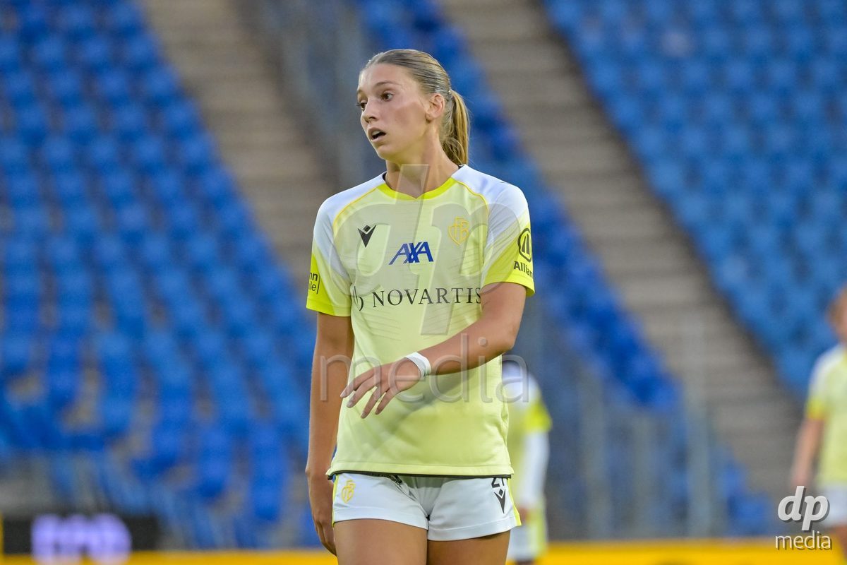 BASEL, SWITZERLAND - September 9: Alisa Arthur of FC Basel during the AXA Women's Super League match between FC Basel 1893 and GC Frauenfussball at St. Jakob-Park on September 9, 2026 in Basel, Switzerland.