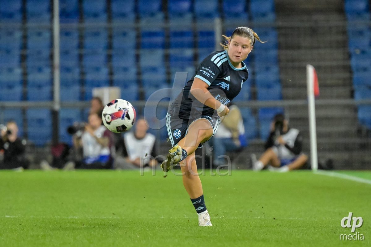 BASEL, SWITZERLAND - September 9: Michelle Storni of GC Frauenfussballduring the AXA Women's Super League match between FC Basel 1893 and GC Frauenfussball at St. Jakob-Park on September 9, 2026 in Basel, Switzerland.