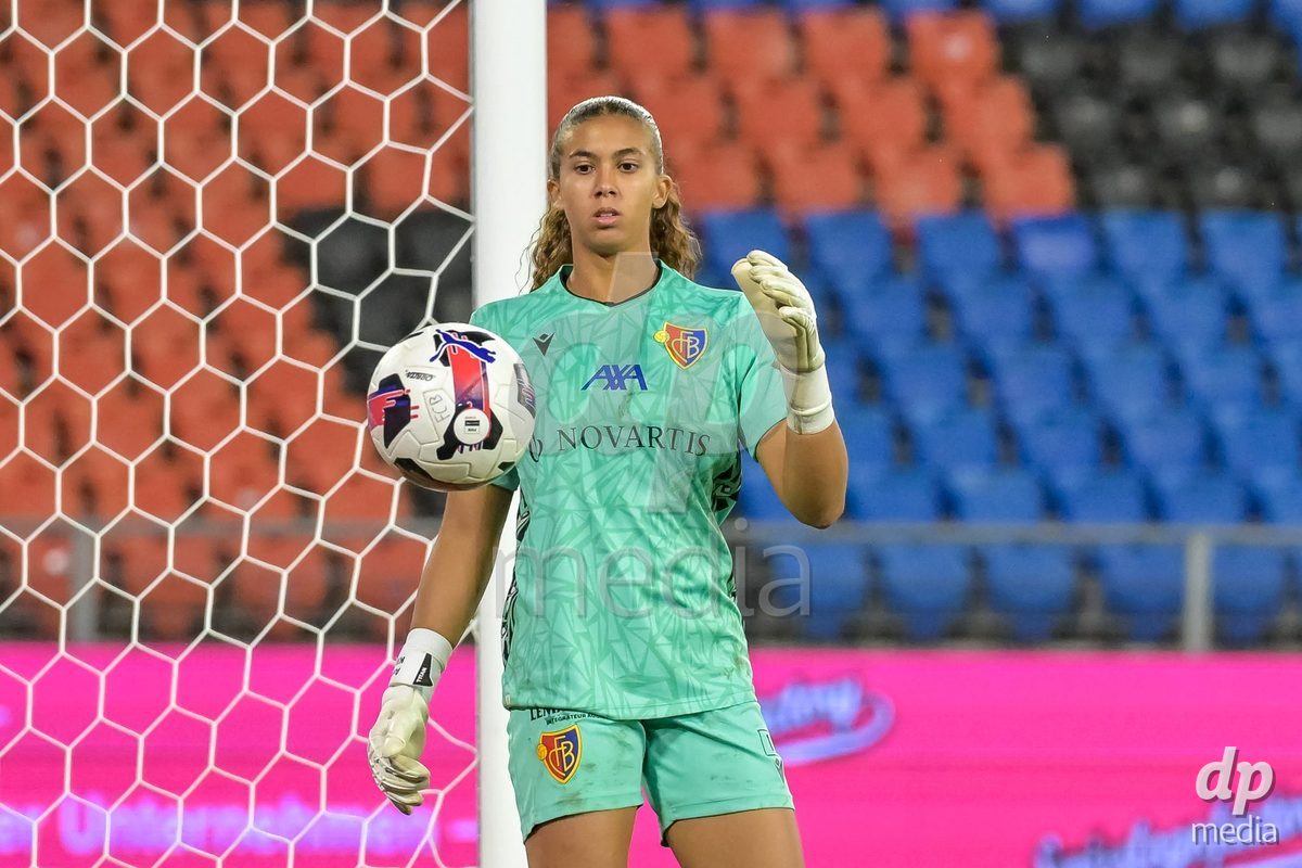 BASEL, SWITZERLAND - September 9: Selina Woelfle of FC Basel during the AXA Women's Super League match between FC Basel 1893 and GC Frauenfussball at St. Jakob-Park on September 9, 2026 in Basel, Switzerland.