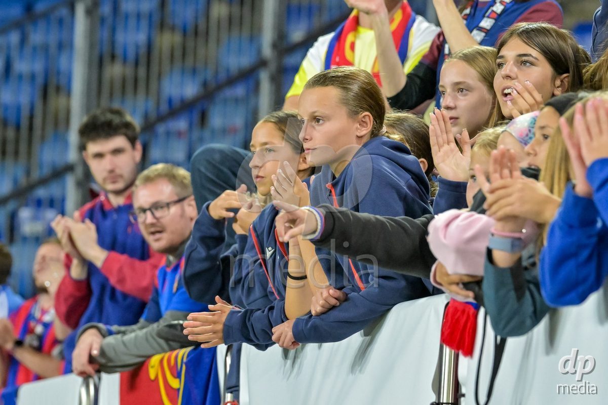 BASEL, SWITZERLAND - September 9: XX during the AXA Women's Super League match between FC Basel 1893 and GC Frauenfussball at St. Jakob-Park on September 9, 2026 in Basel, Switzerland.