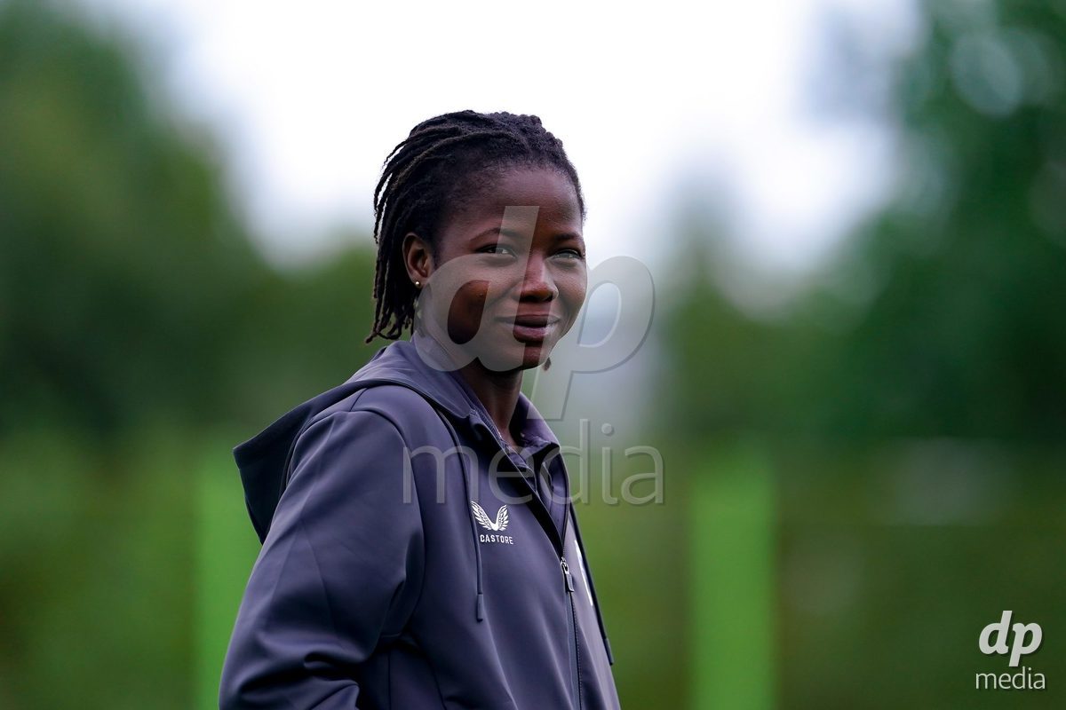 ZURICH, SWITZERLAND - September 9: Wasiima Mohammed of FC Zurich arrival during the AXA Women's Super League match between FC Zurich and BSC YB Frauen at Herrenschurli on September 9, 2026 in Zurich, Switzerland.