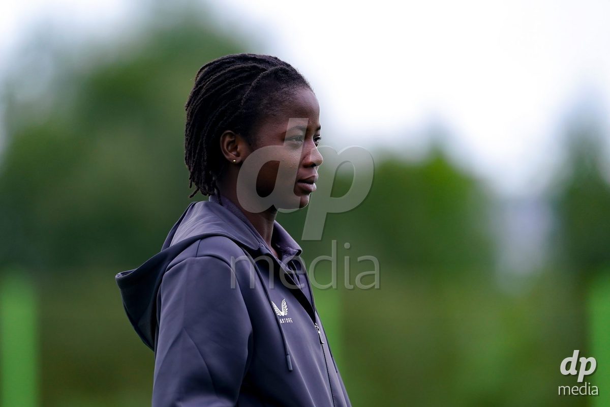 ZURICH, SWITZERLAND - September 9: Wasiima Mohammed of FC Zurich arrival during the AXA Women's Super League match between FC Zurich and BSC YB Frauen at Herrenschurli on September 9, 2026 in Zurich, Switzerland.