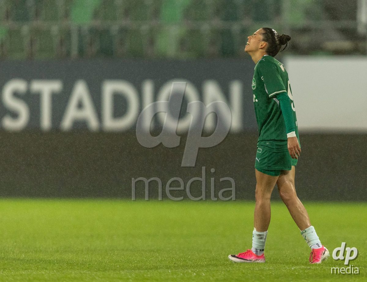 ST. GALLEN, SWITZERLAND - September 9: Julia Ruf of FC St. Gallen Frauen looks dejected and disappointed  during the AXA Women's Super League match between FC St. Gallen 1879 and FC Aarau Frauen at Berit Sitterstadion on September 9, 2026 in St. Gallen, Switzerland.