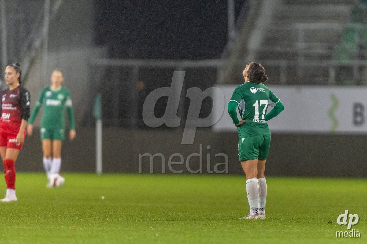 ST. GALLEN, SWITZERLAND - September 9: Yael Aeberhard of FC St. Gallen Frauen looks dejected and disappointed  during the AXA Women's Super League match between FC St. Gallen 1879 and FC Aarau Frauen at Berit Sitterstadion on September 9, 2026 in St. Gallen, Switzerland.