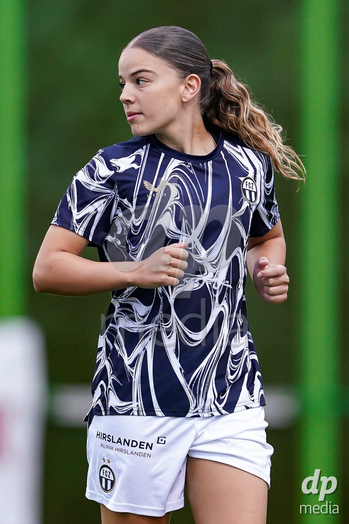 ZURICH, SWITZERLAND - September 9: Rahel Hinder of FC Zurich warming up during the AXA Women's Super League match between FC Zurich and BSC YB Frauen at Herrenschurli on September 9, 2026 in Zurich, Switzerland.