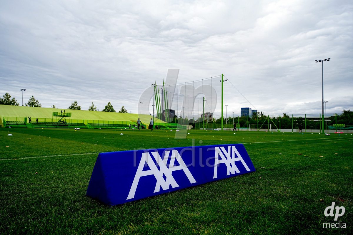 ZURICH, SWITZERLAND - September 9: AXA sponsor board during the AXA Women's Super League match between FC Zurich and BSC YB Frauen at Herrenschurli on September 9, 2026 in Zurich, Switzerland.