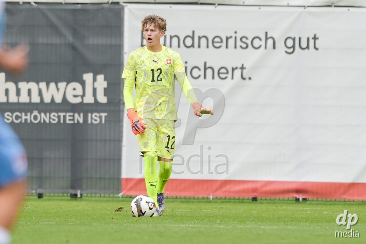 CHUR, SWITZERLAND - September 10: Florian Reinhard of Switzerland during the International friendly match between Switzerland U16 and Luxembourg U16 at Stade de Chur on September 10,2026 in Chur, Switzerland