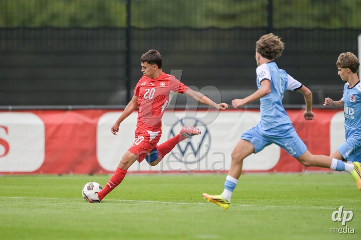 CHUR, SWITZERLAND - September 10: Marin Ivankovic of Switzerland during the International friendly match between Switzerland U16 and Luxembourg U16 at Stade de Chur on September 10,2026 in Chur, Switzerland