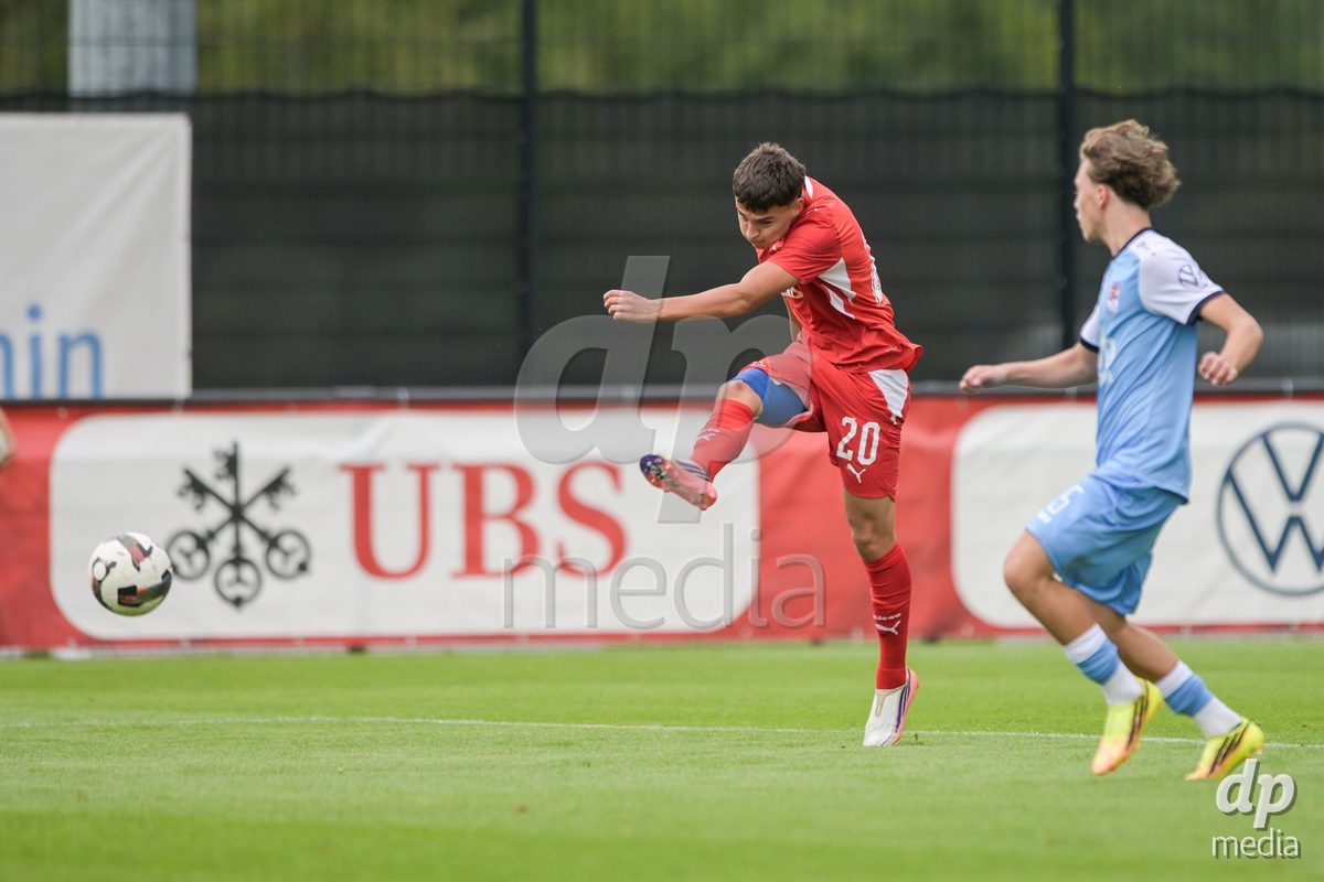 CHUR, SWITZERLAND - September 10: Marin Ivankovic of Switzerland during the International friendly match between Switzerland U16 and Luxembourg U16 at Stade de Chur on September 10,2026 in Chur, Switzerland