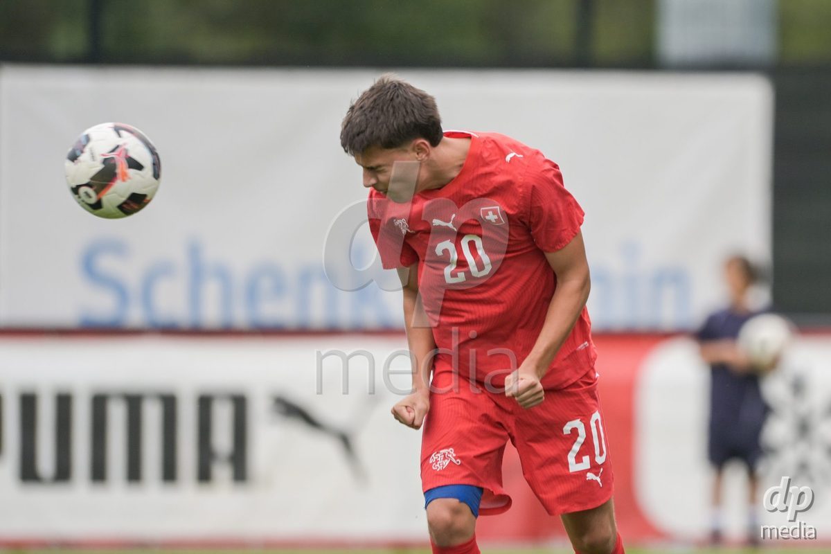 CHUR, SWITZERLAND - September 10: Marin Ivankovic of Switzerland during the International friendly match between Switzerland U16 and Luxembourg U16 at Stade de Chur on September 10,2026 in Chur, Switzerland