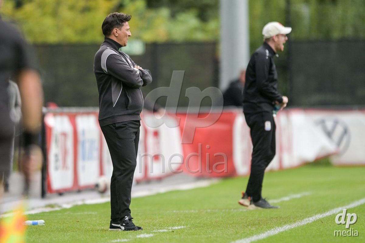 CHUR, SWITZERLAND - September 10: Francesco Gabriele, head coach of Switzerland U16, of Switzerland during the International friendly match between Switzerland U16 and Luxembourg U16 at Stade de Chur on September 10,2026 in Chur, Switzerland