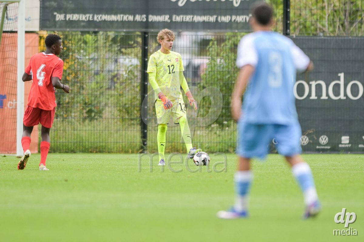 CHUR, SWITZERLAND - September 10: Florian Reinhard of Switzerland during the International friendly match between Switzerland U16 and Luxembourg U16 at Stade de Chur on September 10,2026 in Chur, Switzerland