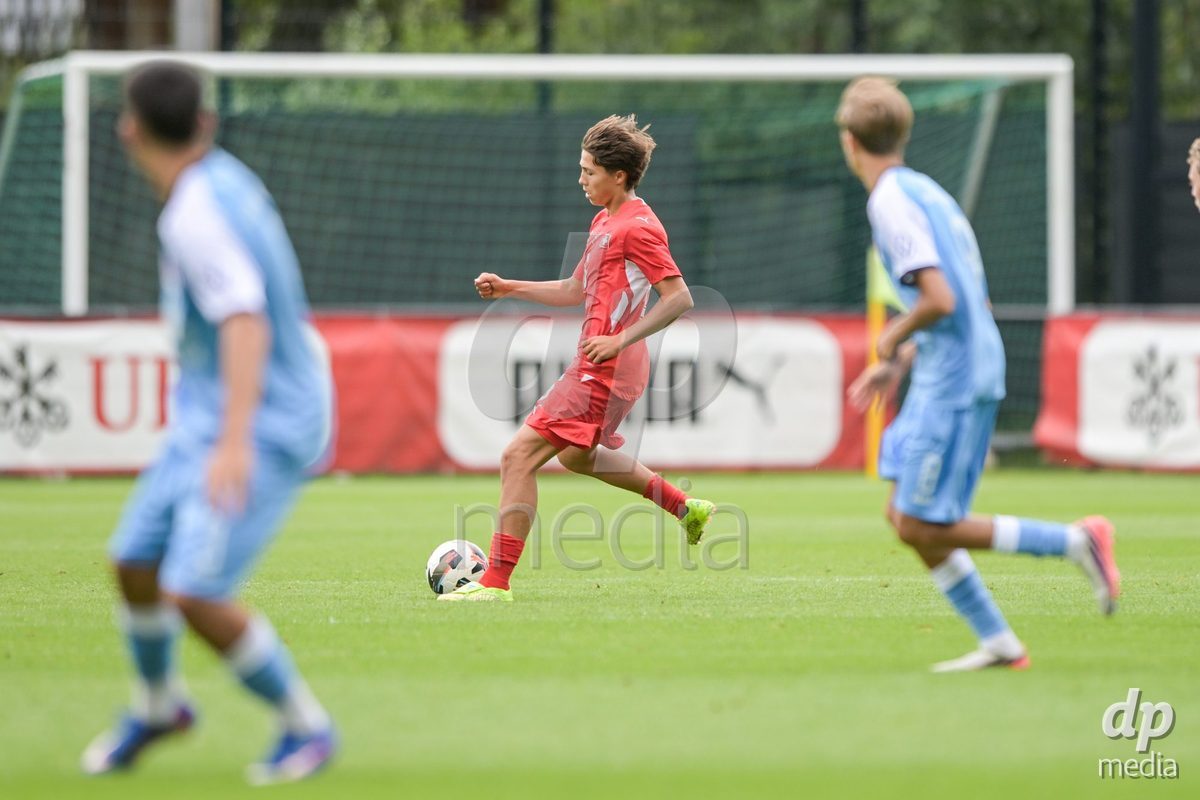 CHUR, SWITZERLAND - September 10: Juan Manuel Acosta Leal of Switzerland during the International friendly match between Switzerland U16 and Luxembourg U16 at Stade de Chur on September 10,2026 in Chur, Switzerland