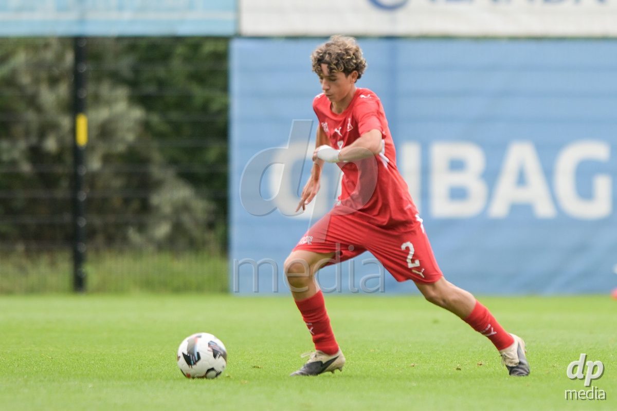 CHUR, SWITZERLAND - September 10: Marco Thommen of Switzerland during the International friendly match between Switzerland U16 and Luxembourg U16 at Stade de Chur on September 10,2026 in Chur, Switzerland