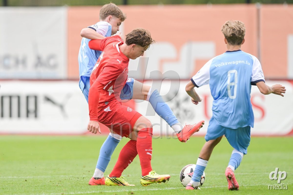 CHUR, SWITZERLAND - September 10: Noel Vinzenz Telser of Switzerland during the International friendly match between Switzerland U16 and Luxembourg U16 at Stade de Chur on September 10,2026 in Chur, Switzerland