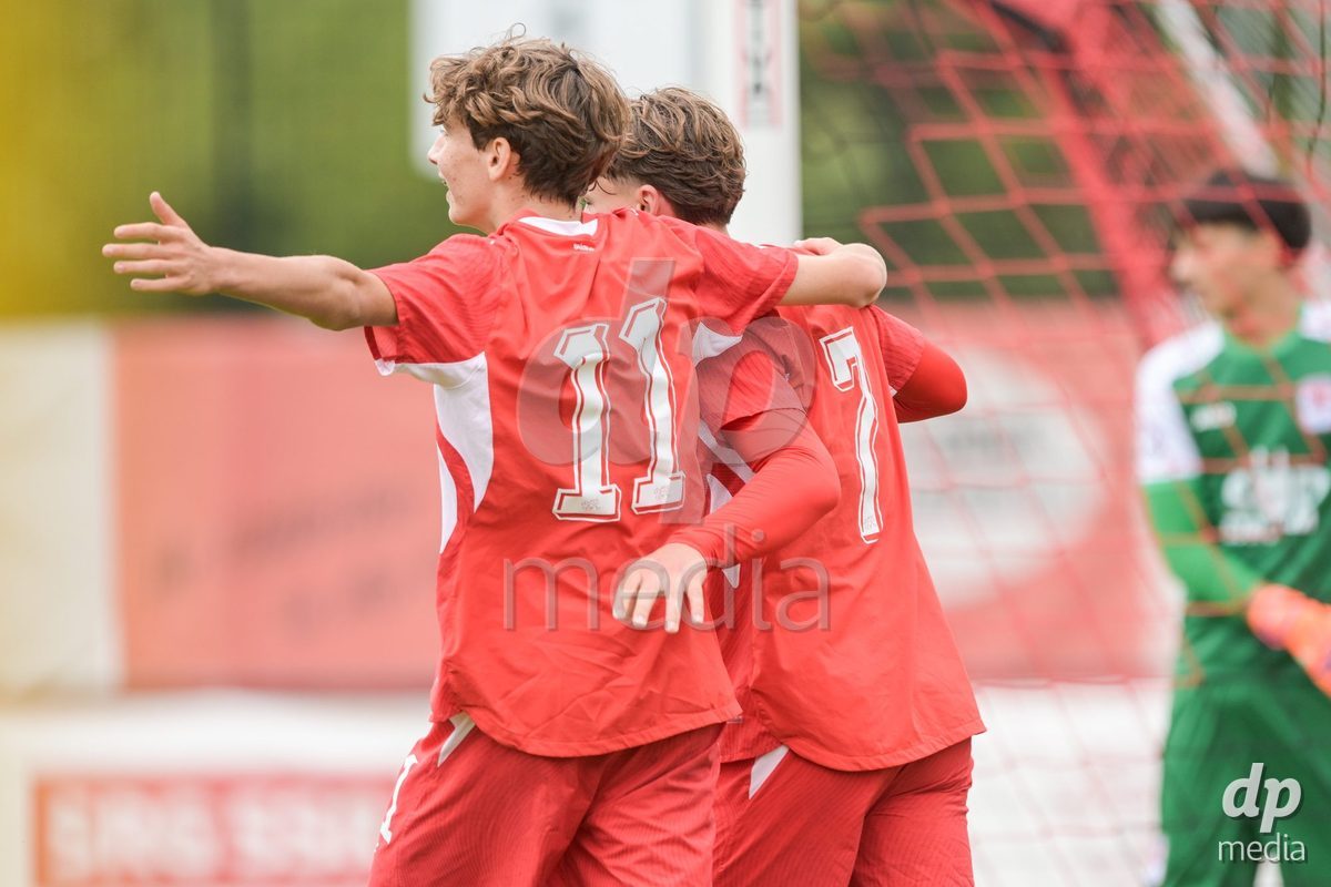CHUR, SWITZERLAND - September 10: Noel Vinzenz Telser of Switzerland celebrate the 5-1 gol during the International friendly match between Switzerland U16 and Luxembourg U16 at Stade de Chur on September 10,2026 in Chur, Switzerland