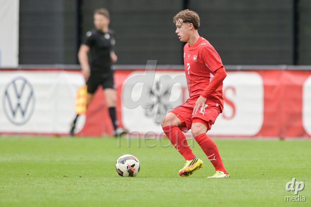 CHUR, SWITZERLAND - September 10: Noel Vinzenz Telser of Switzerland during the International friendly match between Switzerland U16 and Luxembourg U16 at Stade de Chur on September 10,2026 in Chur, Switzerland