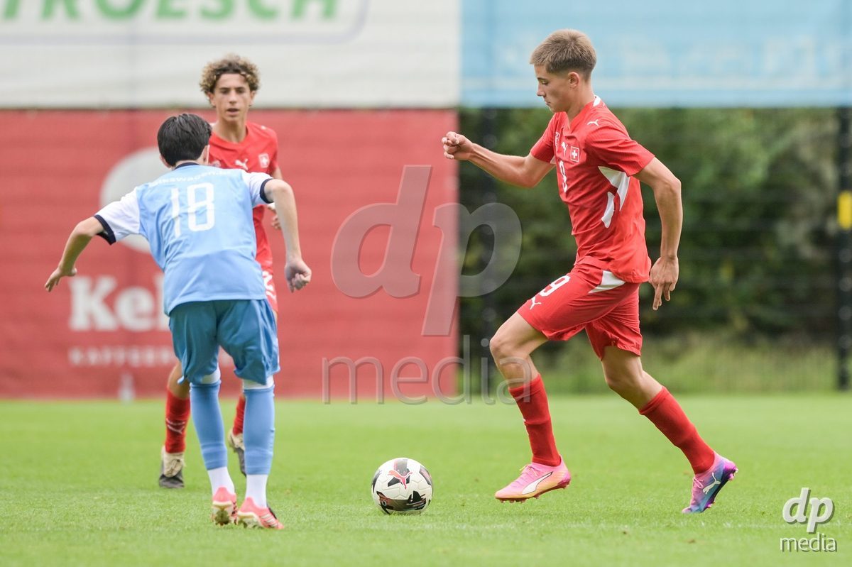 CHUR, SWITZERLAND - September 10: Rafael Rudin of Switzerland during the International friendly match between Switzerland U16 and Luxembourg U16 at Stade de Chur on September 10,2026 in Chur, Switzerland
