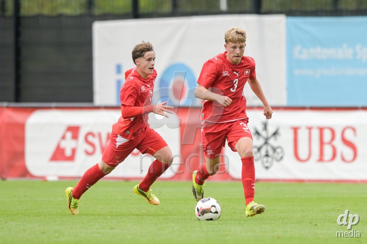 CHUR, SWITZERLAND - September 10: Jaron Metzger of Switzerland during the International friendly match between Switzerland U16 and Luxembourg U16 at Stade de Chur on September 10,2026 in Chur, Switzerland