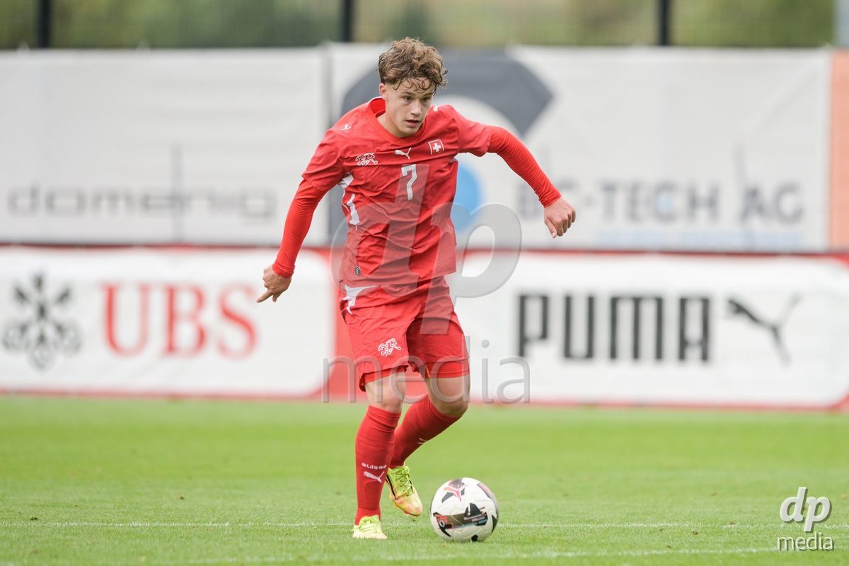 CHUR, SWITZERLAND - September 10: Noel Vinzenz Telser of Switzerland during the International friendly match between Switzerland U16 and Luxembourg U16 at Stade de Chur on September 10,2026 in Chur, Switzerland