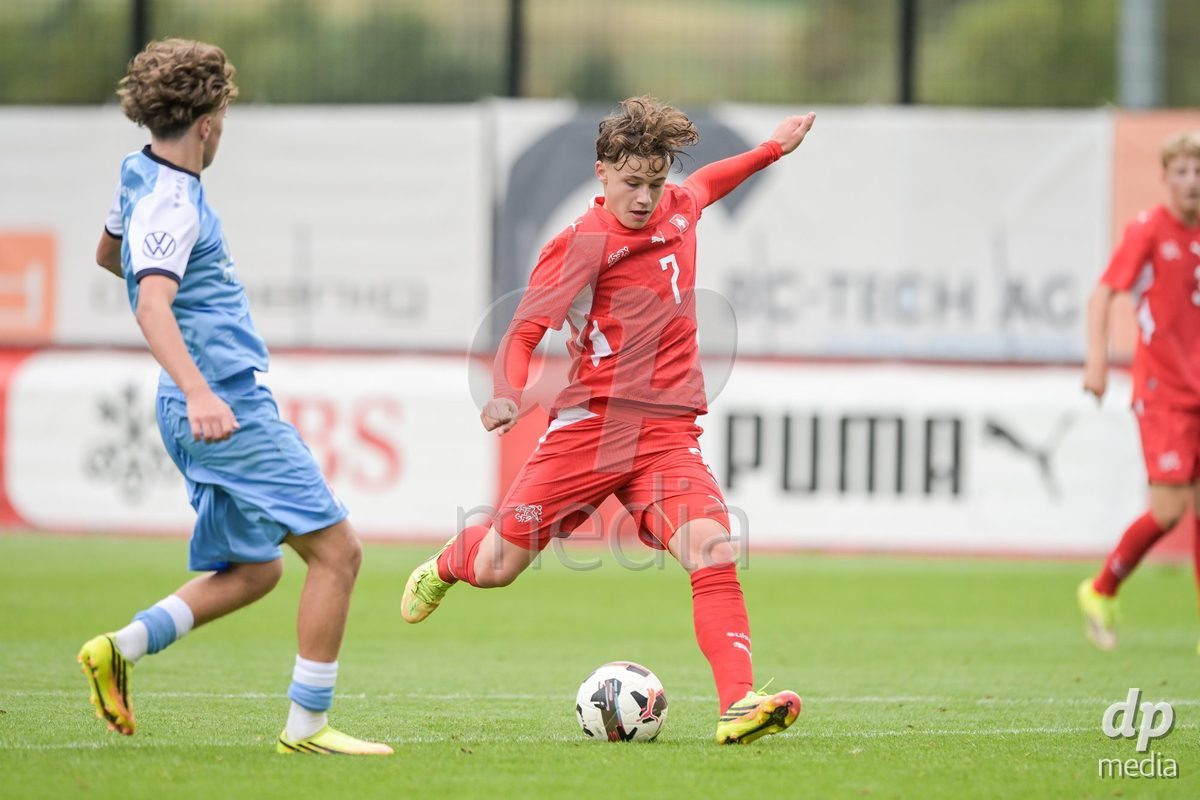 CHUR, SWITZERLAND - September 10: Noel Vinzenz Telser of Switzerland during the International friendly match between Switzerland U16 and Luxembourg U16 at Stade de Chur on September 10,2026 in Chur, Switzerland