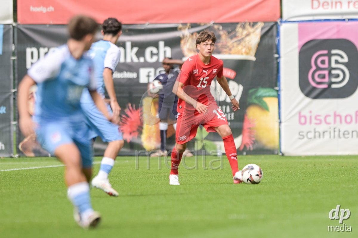 CHUR, SWITZERLAND - September 10: Janosch Marlo Konetzka of Switzerland during the International friendly match between Switzerland U16 and Luxembourg U16 at Stade de Chur on September 10,2026 in Chur, Switzerland