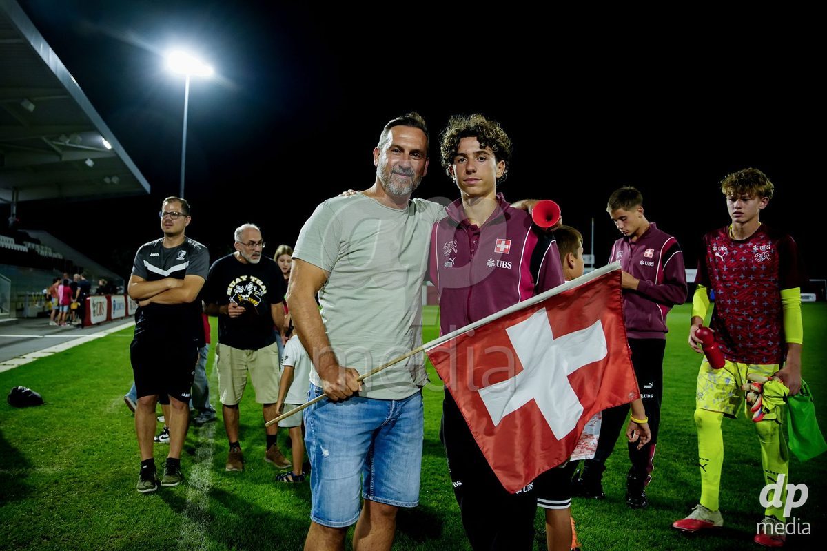 OBERE AU, Switzerland - September 8: Players of Switzerland after the International Friendly U20 match between Switzerland and Luxembourg at TBD on September 8, 2026 in Obere Au, Switzerland.