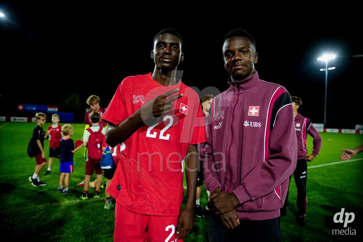 OBERE AU, Switzerland - September 8: Players of Switzerland after the International Friendly U20 match between Switzerland and Luxembourg at TBD on September 8, 2026 in Obere Au, Switzerland.