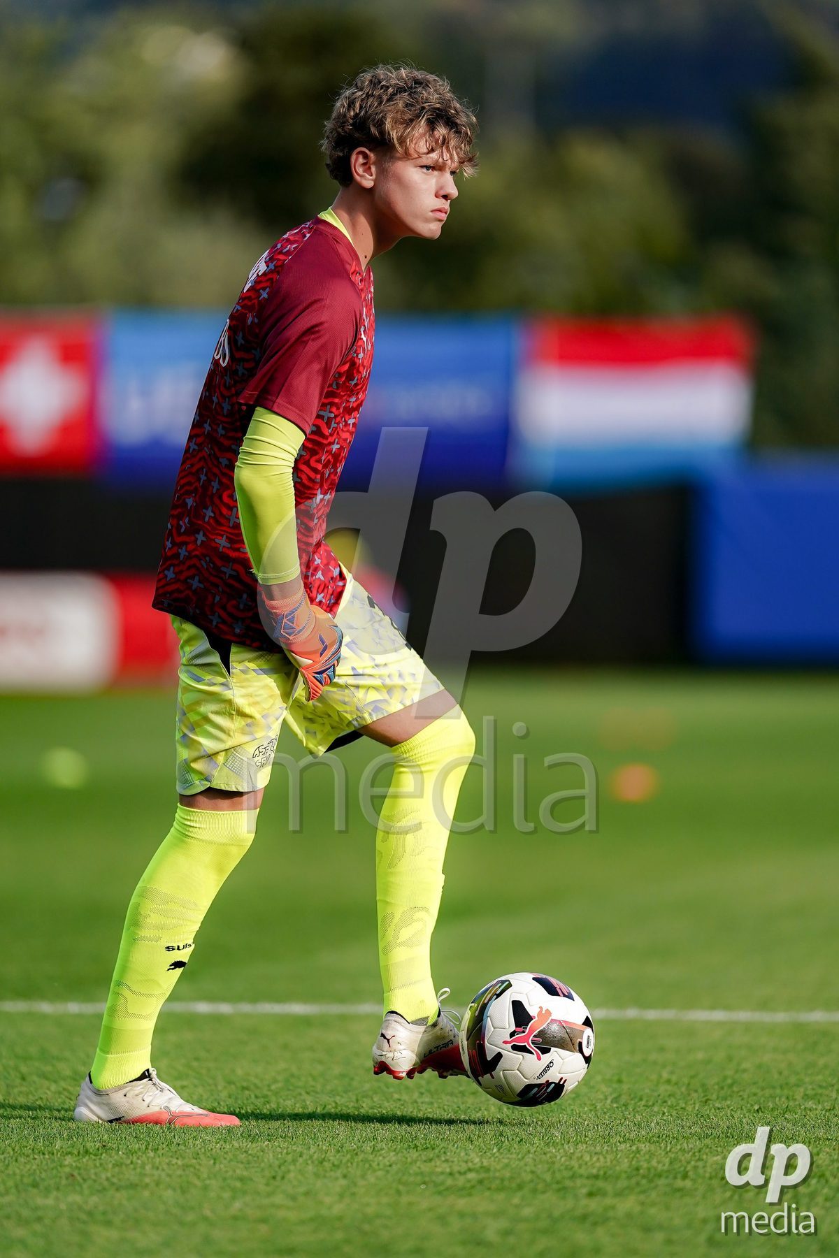 OBERE AU, Switzerland - September 8: Players of Switzerland warming up during the International Friendly U20 match between Switzerland and Luxembourg at TBD on September 8, 2026 in Obere Au, Switzerland.
