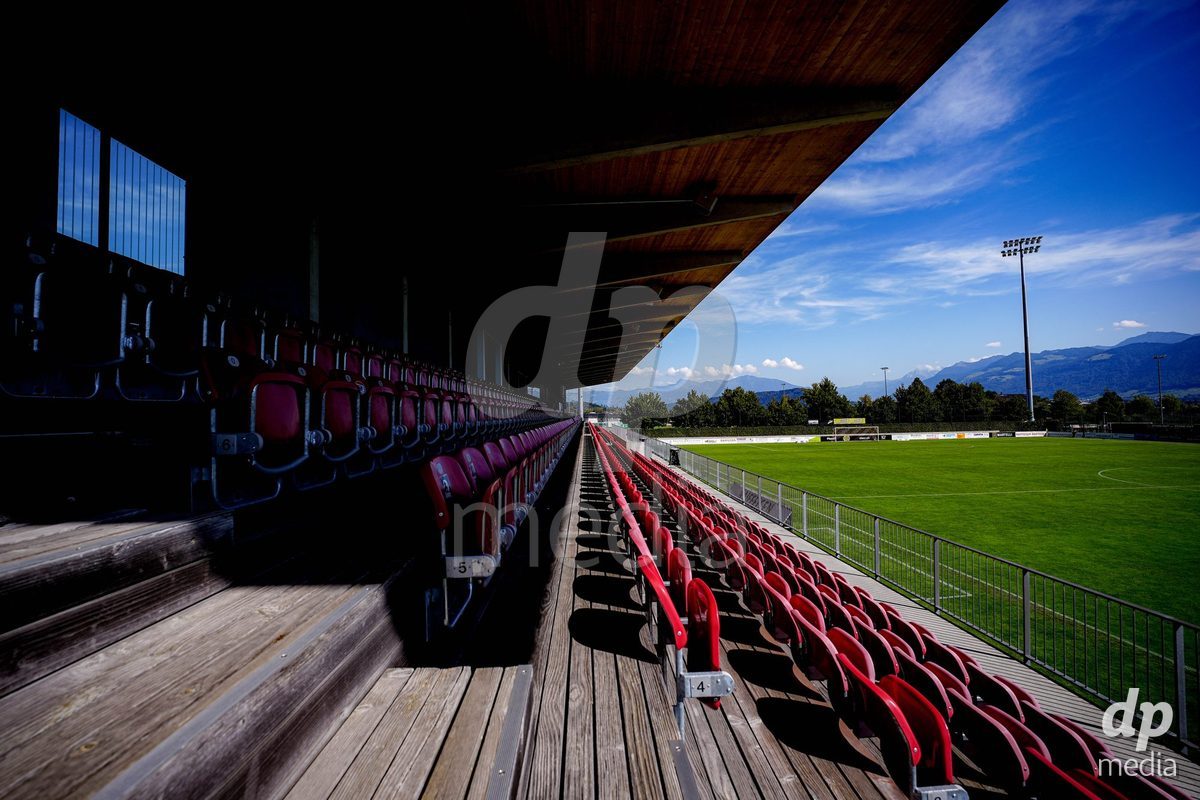 Rapperswil, Switzerland - September 12: General view of Grünfeld stadium prior to the AXA Women's Super League match between FC Rapperswil-Jona and Servette FC Chenois Feminin at Stadion Grünfeld on September 12, 2026 in Rapperswil, Switzerland.