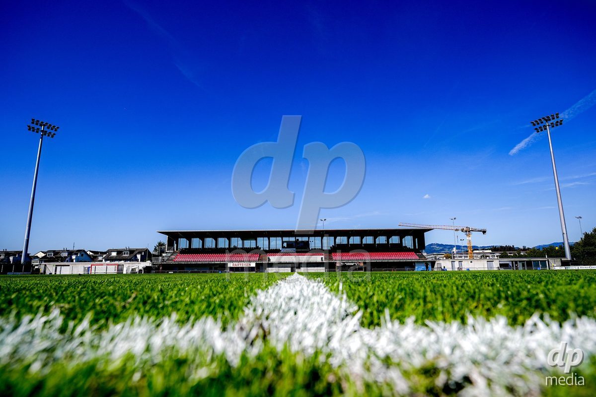 Rapperswil, Switzerland - September 12: General view of Grünfeld stadium prior to the AXA Women's Super League match between FC Rapperswil-Jona and Servette FC Chenois Feminin at Stadion Grünfeld on September 12, 2026 in Rapperswil, Switzerland.