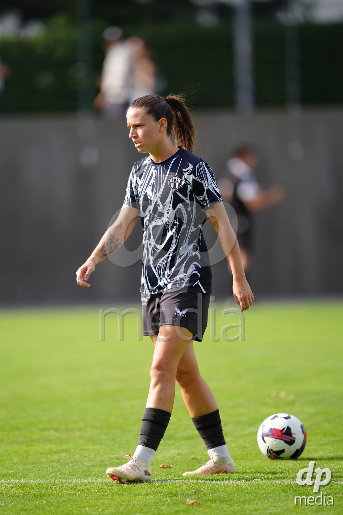 Zurich, Switzerland - September 13: Naomi Megroz of FC Zürich during warmup before the AXA Women's Super League match between FC Zurich and FC Basel 1893 at Stadion Letzigrund on September 13, 2026 in Zurich, Switzerland.
