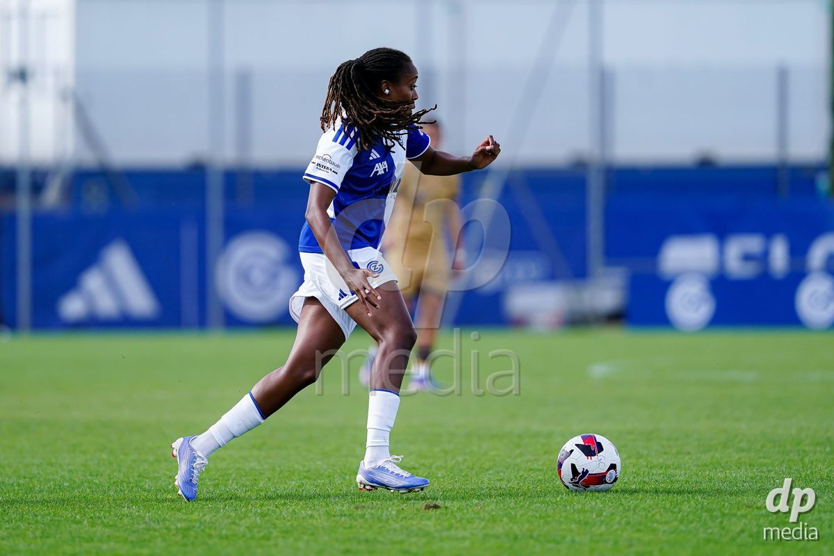 NIEDERHASLI, SWITZERLAND - September 13: Paige Bailey-Gayle of GC Frauenfussball controls the ball during the AXA Women's Super League match between GC Frauenfussball and FC Luzern at GC Campus on September 13, 2026 in Niederhasli, Switzerland.