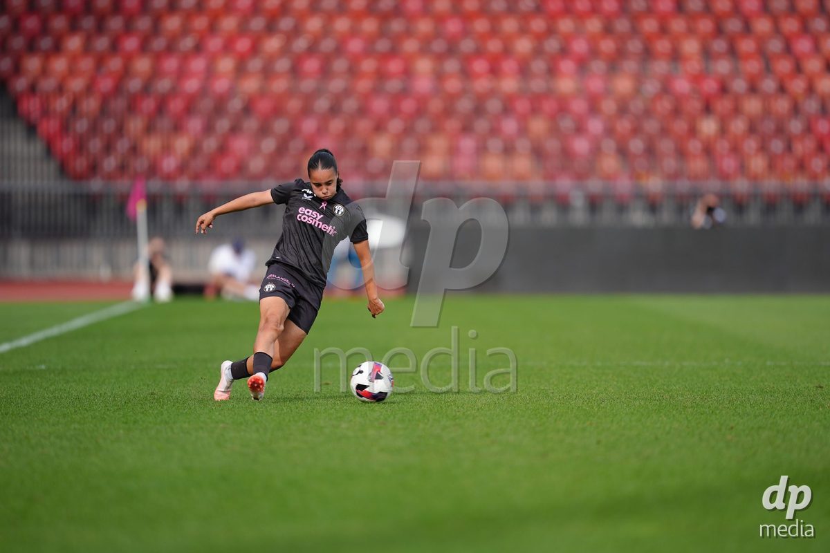 Zurich, Switzerland - September 13: Nevia Stoob of FC Zürich during the AXA Women's Super League match between FC Zurich and FC Basel 1893 at Stadion Letzigrund on September 13, 2026 in Zurich, Switzerland.