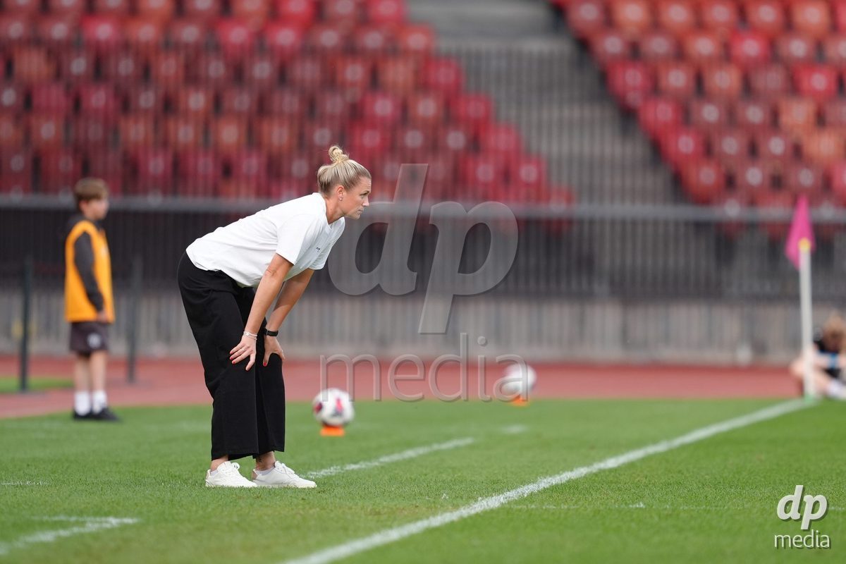 Zurich, Switzerland - September 13: Head Coach Danique Stein during the AXA Women's Super League match between FC Zurich and FC Basel 1893 at Stadion Letzigrund on September 13, 2026 in Zurich, Switzerland.