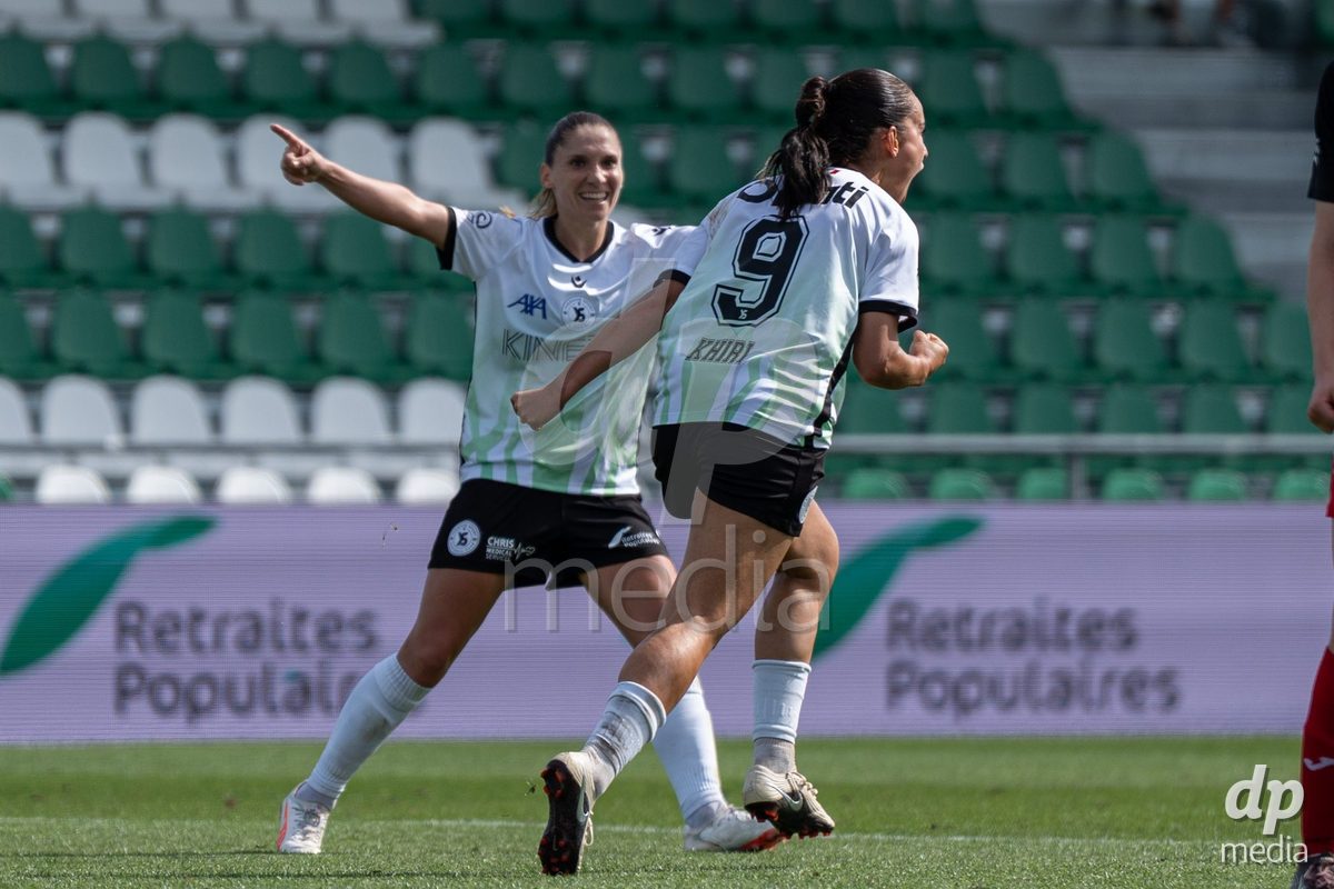 YVERDON-LES-BAINS - SWITZERLAND - SEPTEMBER 13 : Ines Khiri of Yverdon Sport Women celebrates the goal during the AXA Women's Super League match between Yverdon Sport Women and FC Aarau Frauen at Stade Municipal on September 13, 2026 in Yverdon-les-Bains, Switzerland.